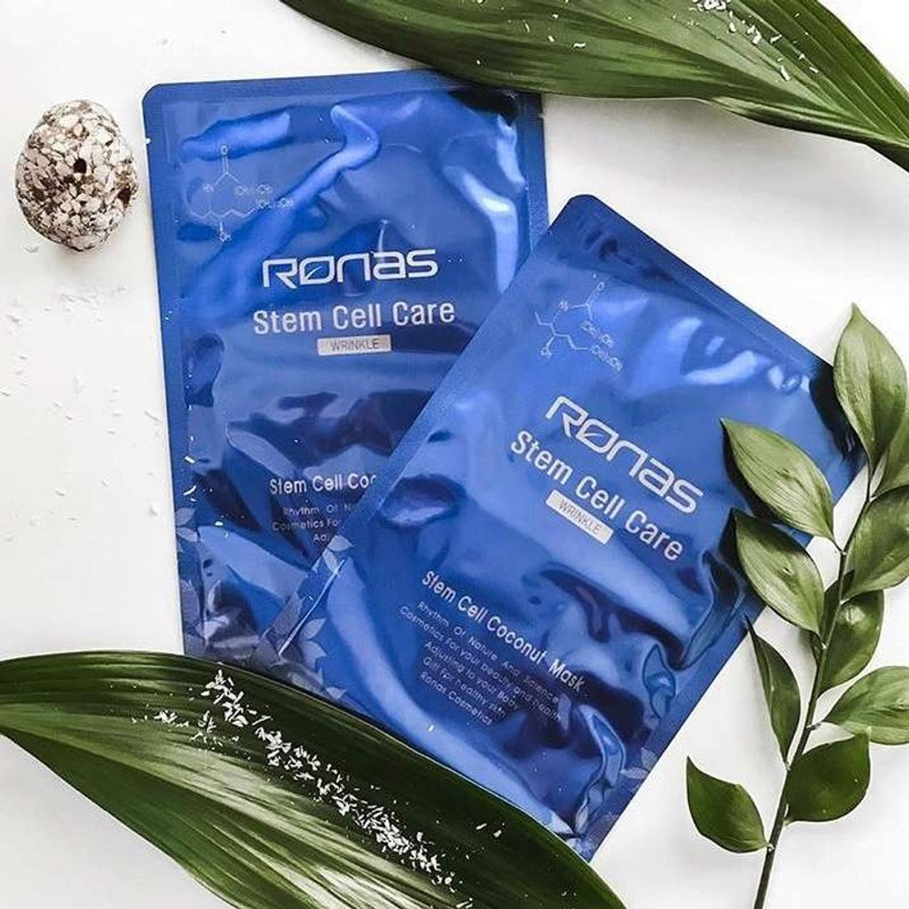 Ronas Маска биоцеллюлозная на основе кокоса - Ronas Stem Cell Coconut Gel Mask, 30 г - 1 шт.