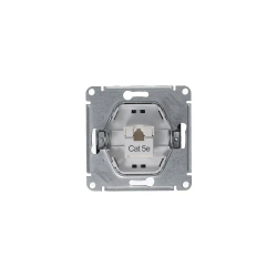 GLOSSA РОЗЕТКА компьютерная RJ45 кат. 5e, механизм, АНТРАЦИТ