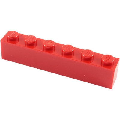 Lego 50шт Кирпич 1x6 (красный) 300921