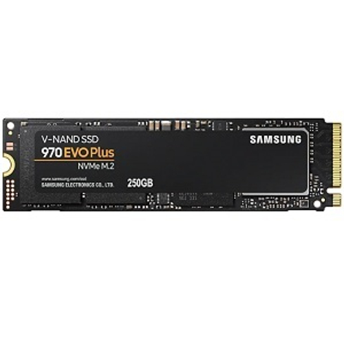 Жесткий диск SSD M.2 250Gb Samsung 970 EVO Plus, 3500/2300MBs, 550000 IOPS, TLC 3D V-NAND, PCI-E3.0x4 (MZ-V7S250BW)