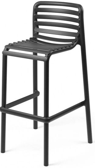 Стул пластиковый барный Doga Stool цвет антрацит