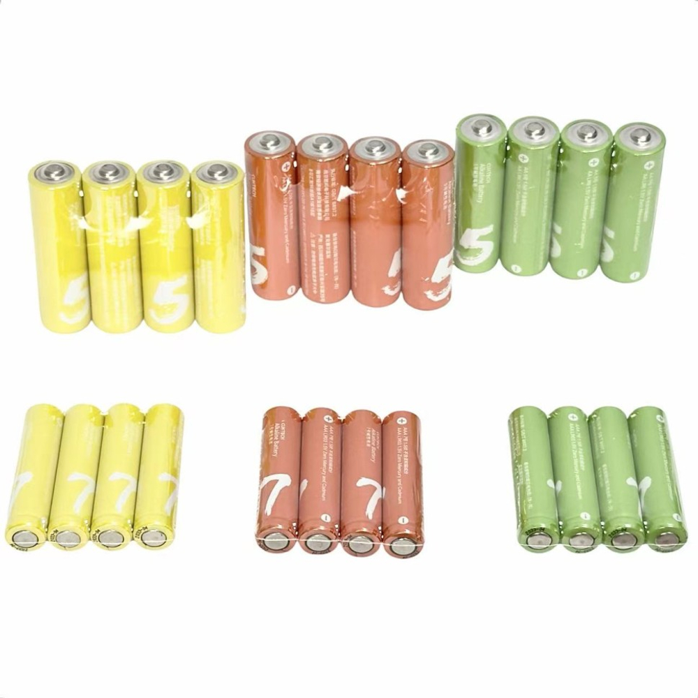 Батарейки CUKTECH B10 ZI5 тип AA 12 шт. + ZI7 тип AAA 12 шт. LR24 (цветные)