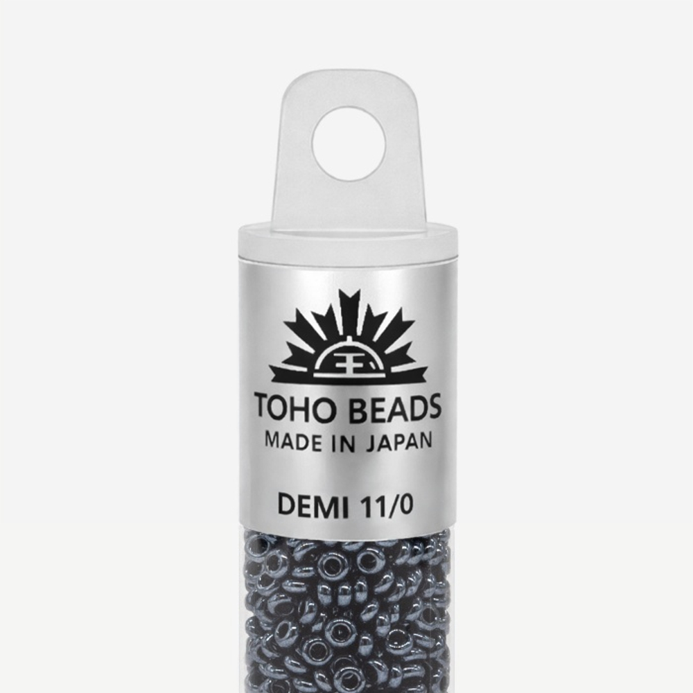 Японский бисер TOHO Demi 11/0 (№81), металлизированный, непрозрачный глянцевый