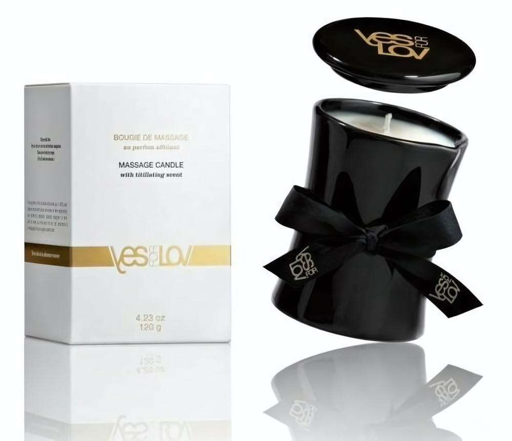 Массажная свеча Titillating Massage Candle - 120 мл. (Цвет: черный)