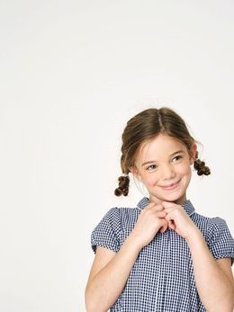 Комбинезон школьный на молнии для девочки Next 538-221, Темно-синий, Белый