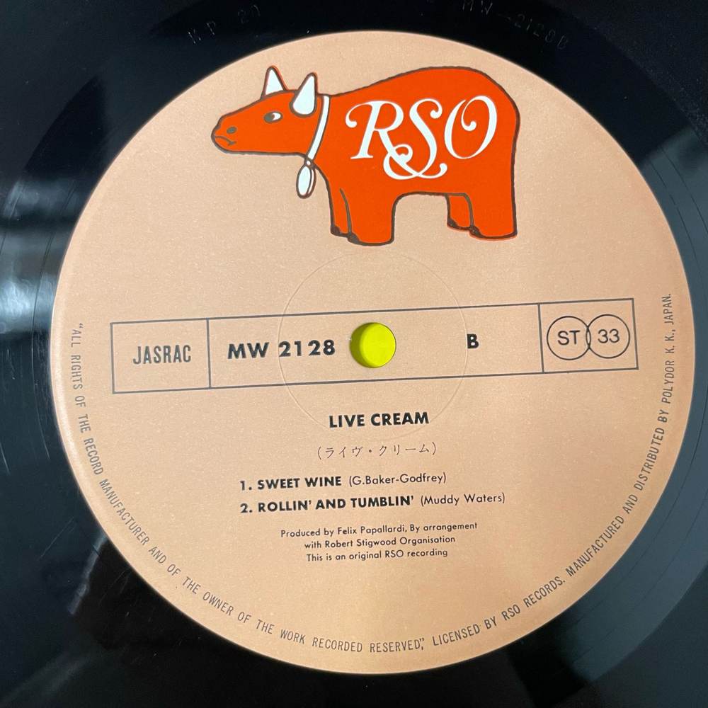 Винтажная виниловая пластинка LP Cream, Live Cream (Япония 1975) (Оби)