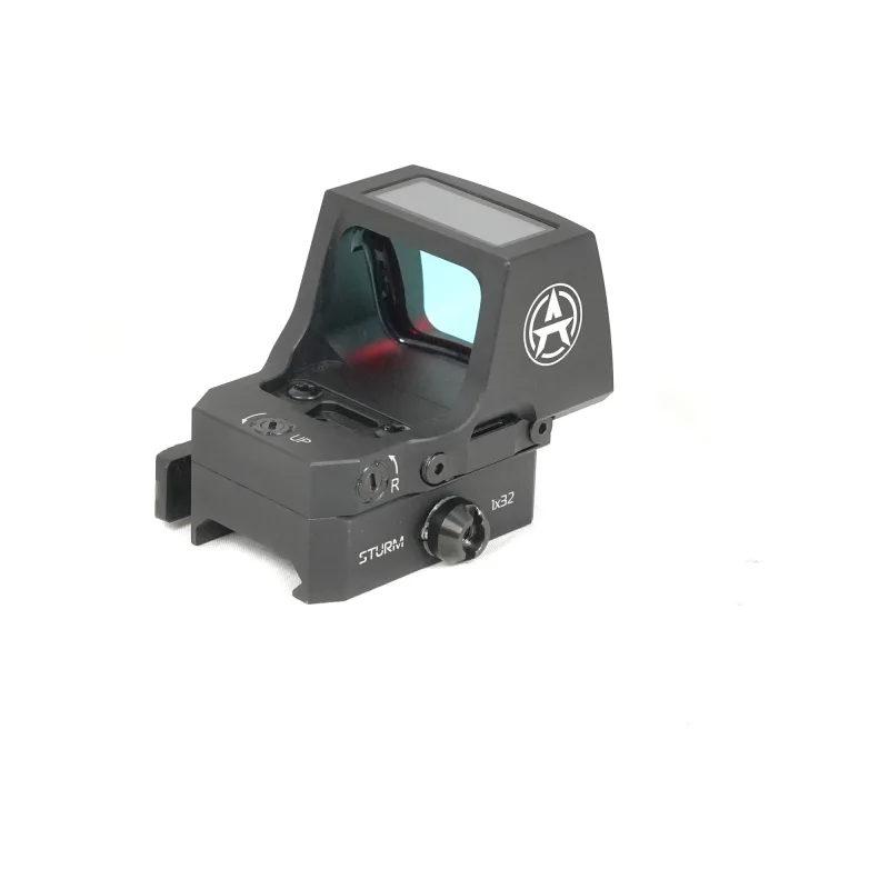 Коллиматорный прицел ARKON Sturm 1x32 / Аркон Штурм 1 на 32 - вид сзади сбоку со стороны окуляра