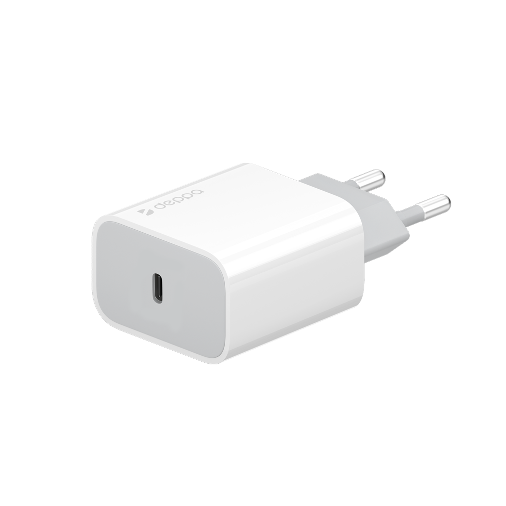 Сетевое зарядное устройство Deppa, USB-C, 20 Вт, White (Белый)
