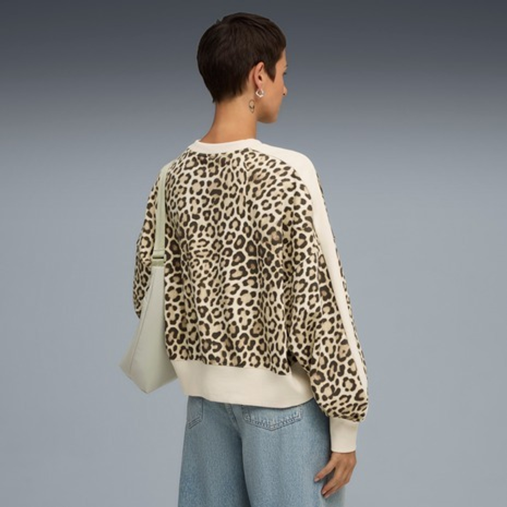 Толстовка женская PUMA T7 LEO LUXE AOP Over-Oversized Crew TR