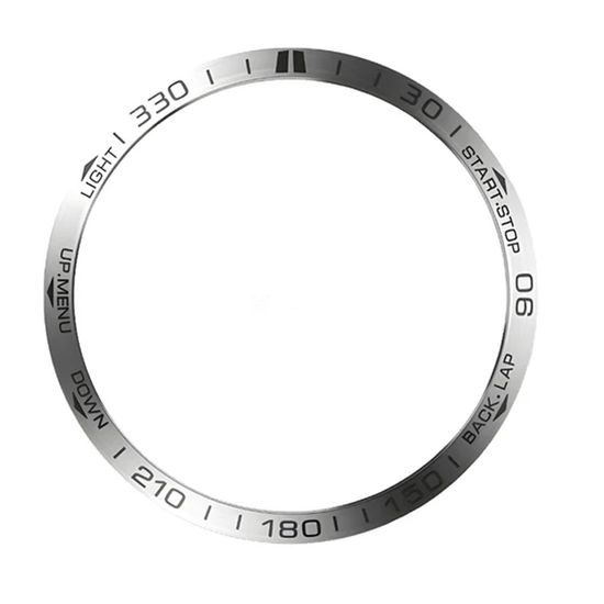 Накладка для Garmin Fenix 8 (47mm) для защиты безеля нержавеющая сталь (Серебристый)