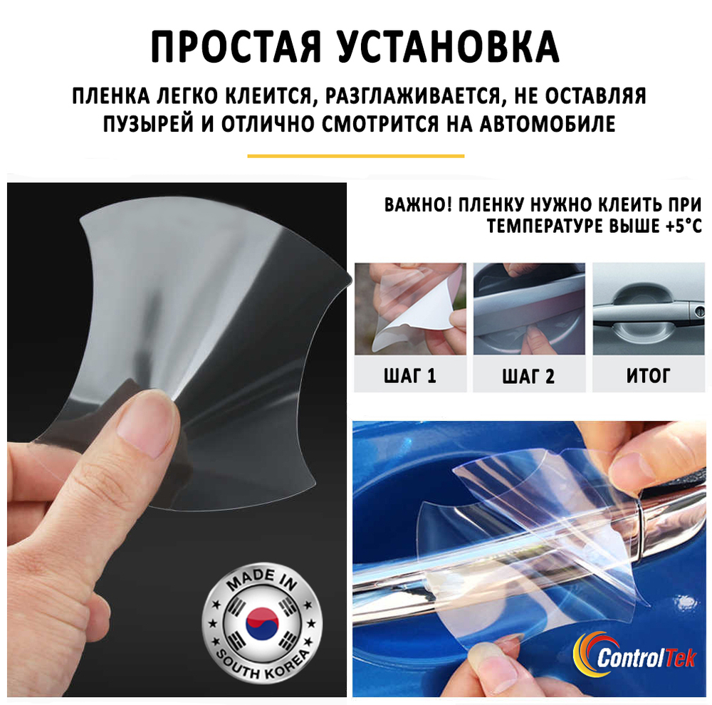 Пленка защитная под дверные ручки, универсальная ControlTek