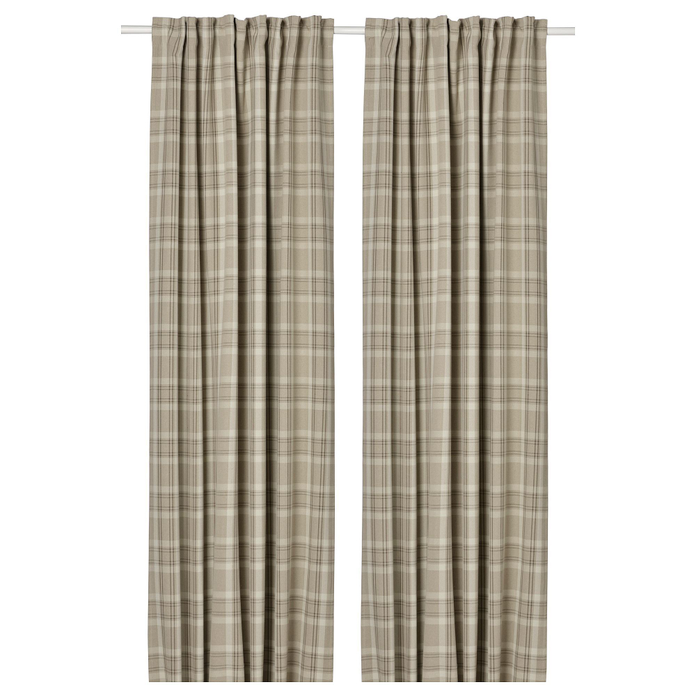 Комплект штор IKEA HAGGVECKMAL, Бежевый, 145x250 см, 2 шт