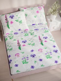 Наволочка комплект 2шт перкаль Сказка "HERBARIUM" 50x70 см на молнии