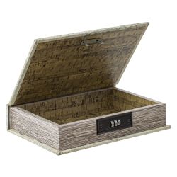 GAEM Шкатулка-книга с кодовым замком, L19 W5,5 H25 см