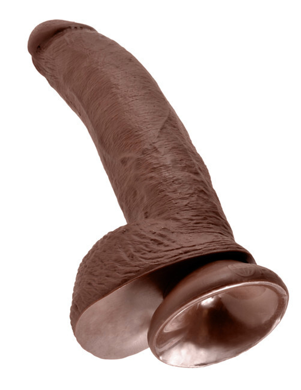 Фаллоимитатор на присоске коричневый King Cock 9 Cock with Balls Brown (Цвет: коричневый)