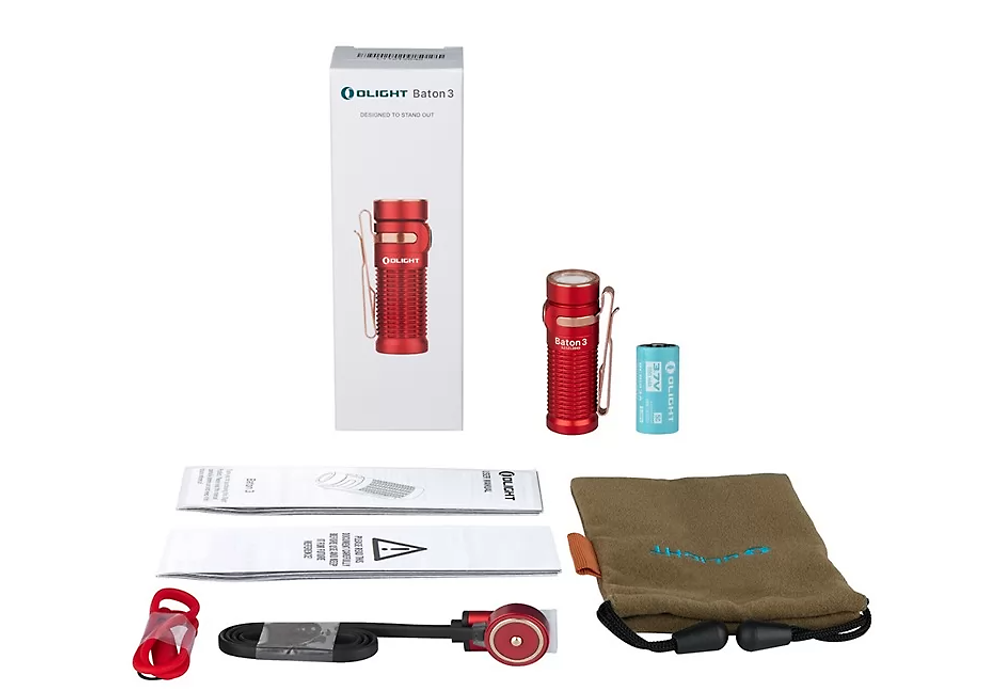 Фонарь Olight Baton 3 Red [121950]