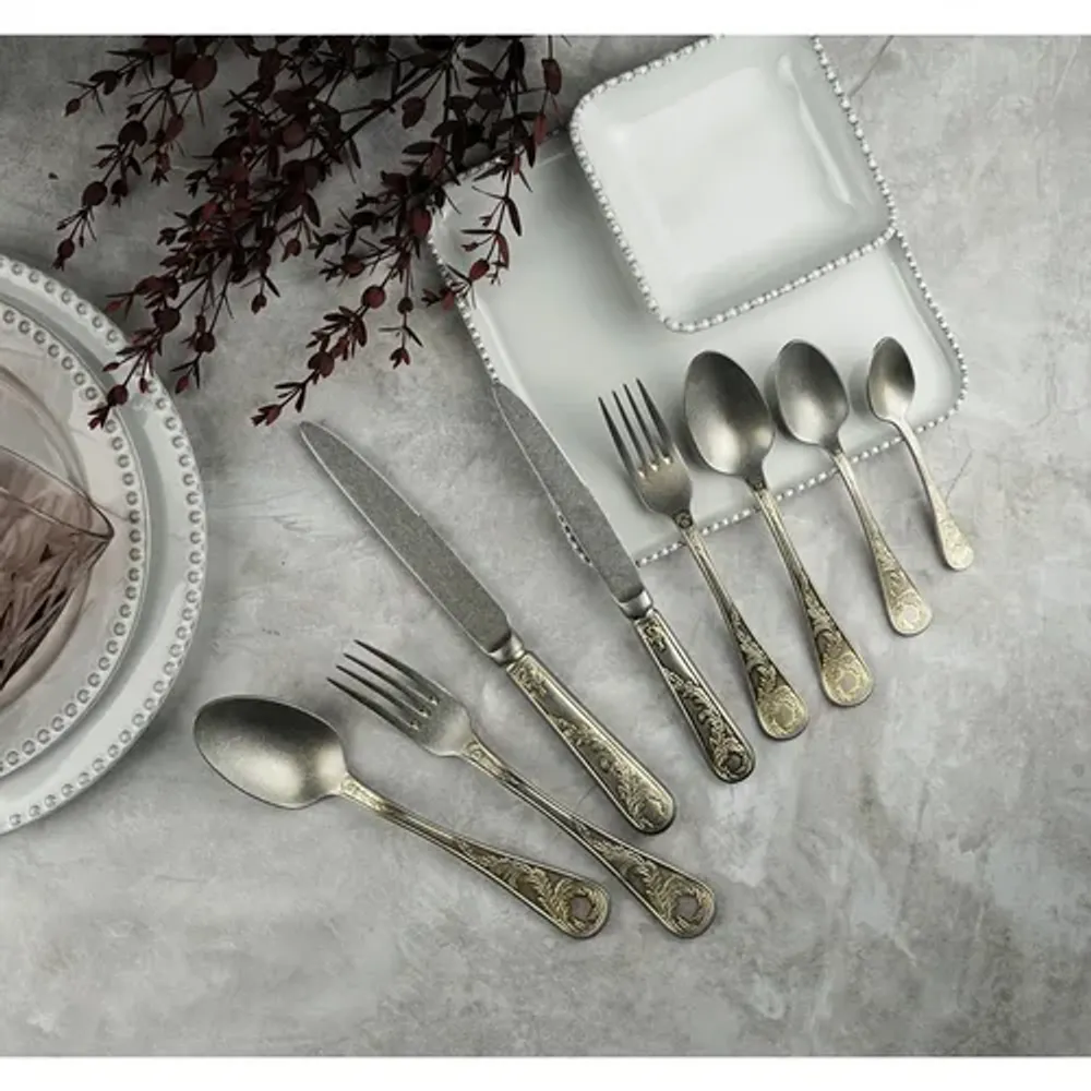 Ложка столовая 20,2 см матовая с золотом Lord Vintage Style P.L. Proff Cuisine [12]