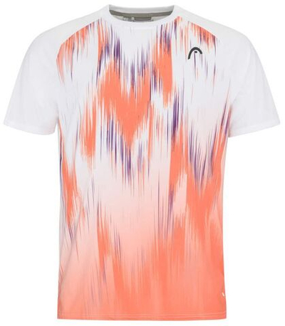 Мужская теннисная футболка Head Topspin T-Shirt - flamingo/print vision