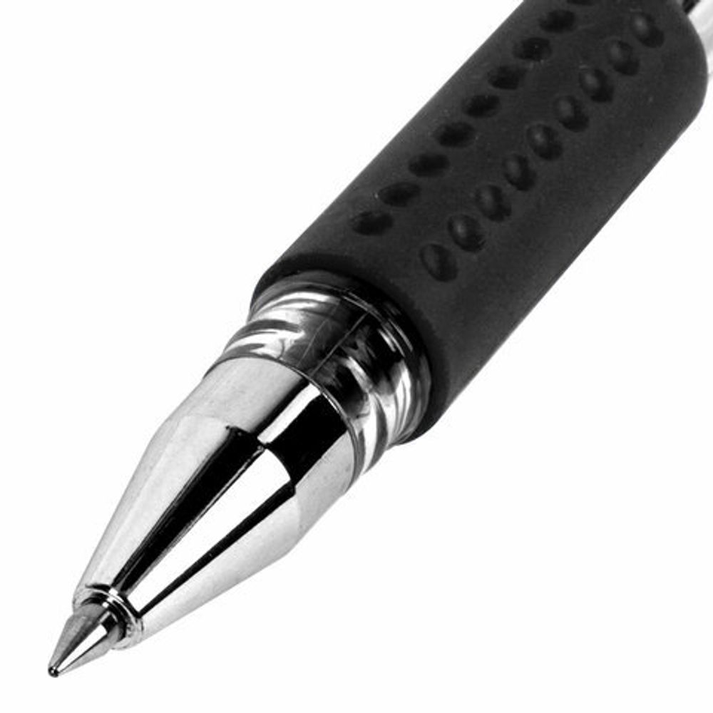 Ручка гелевая с грипом BRAUBERG "EXTRA GT", 1шт, ЧЕРНАЯ, стандартный узел 0,5 мм, линия 0,35 мм, 143917