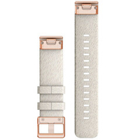 Нейлоновый ремешок Garmin QuickFit 20 мм Cream Heathered / Rose Gold Hardware