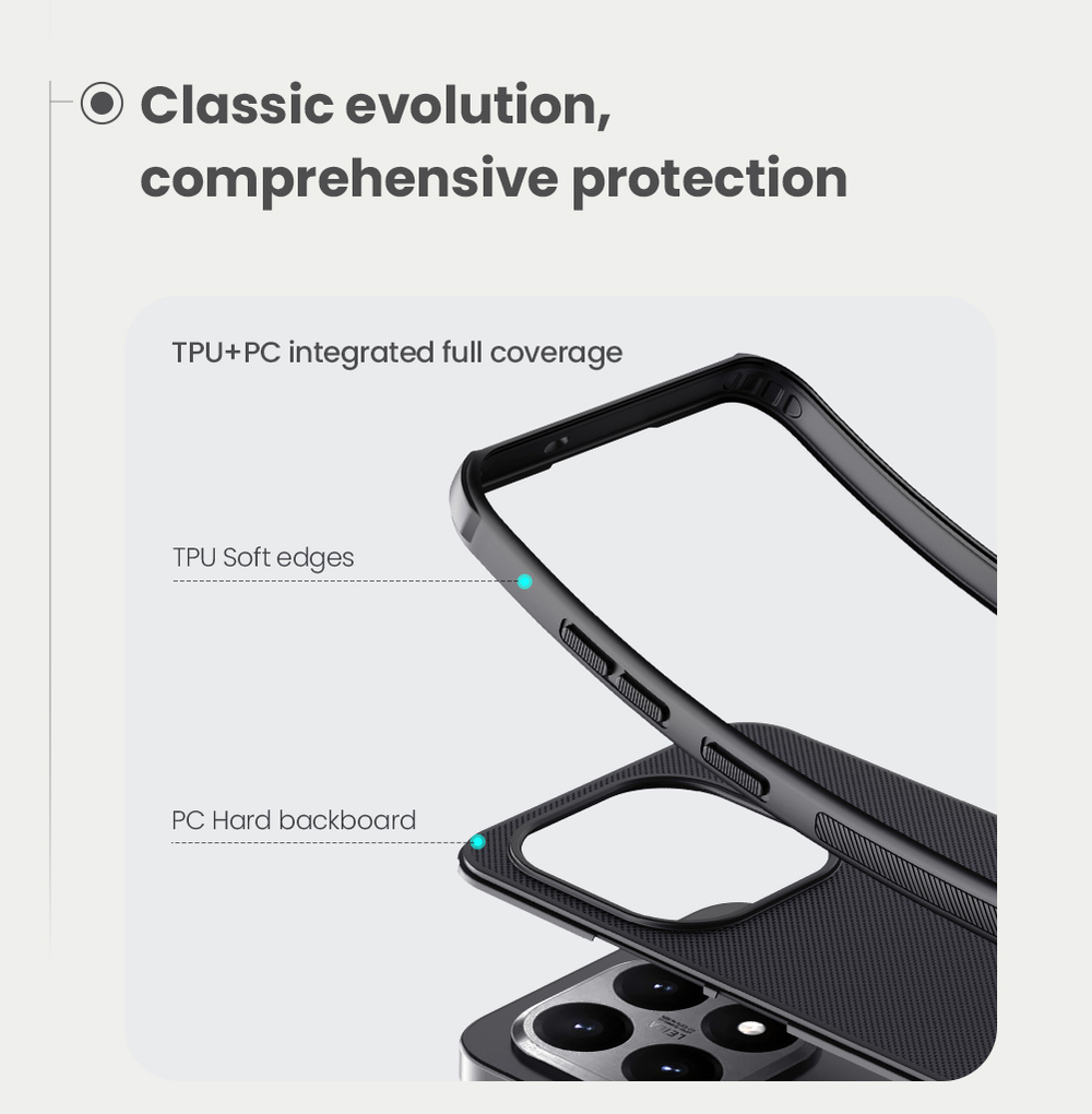 Усиленный защитный чехол от Nillkin для смартфона Xiaomi 15T, серия Super Frosted Shield Pro
