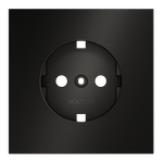 Накладка для розетки с заземлением, (антрацит) Voltum S70 Metal VLSM000612