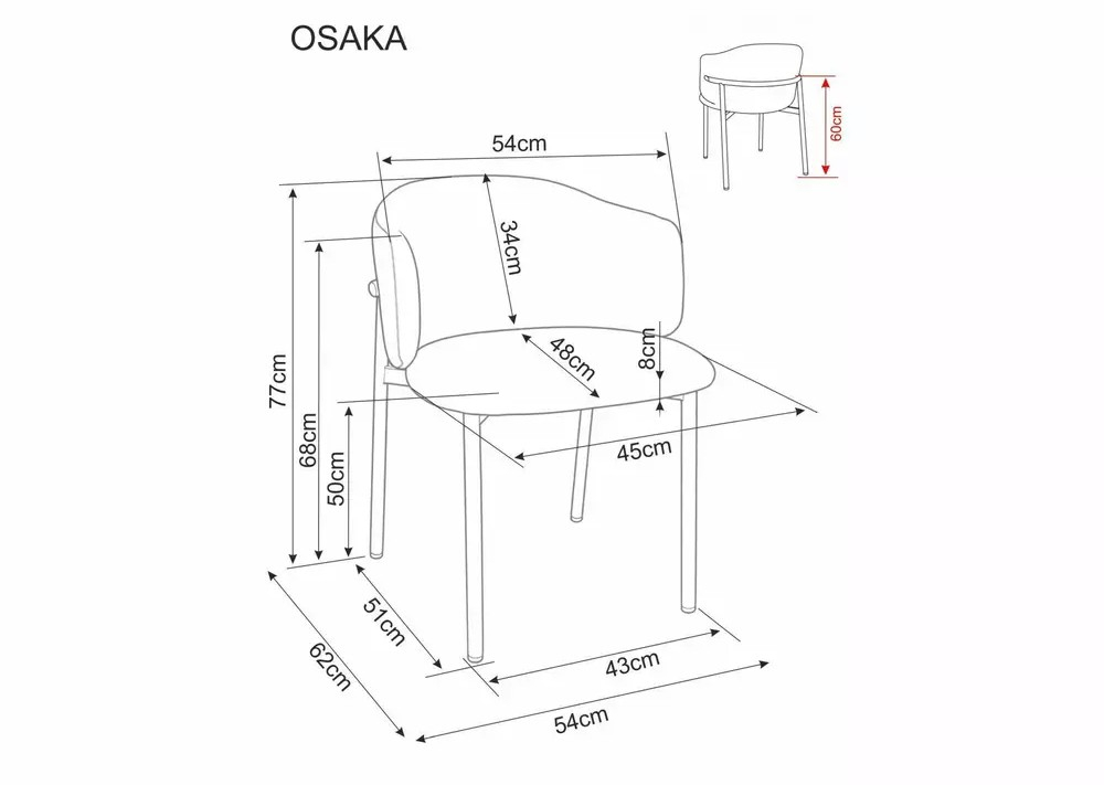 Стул SIGNAL OSAKA D t.255 светло-бежевый/орех
