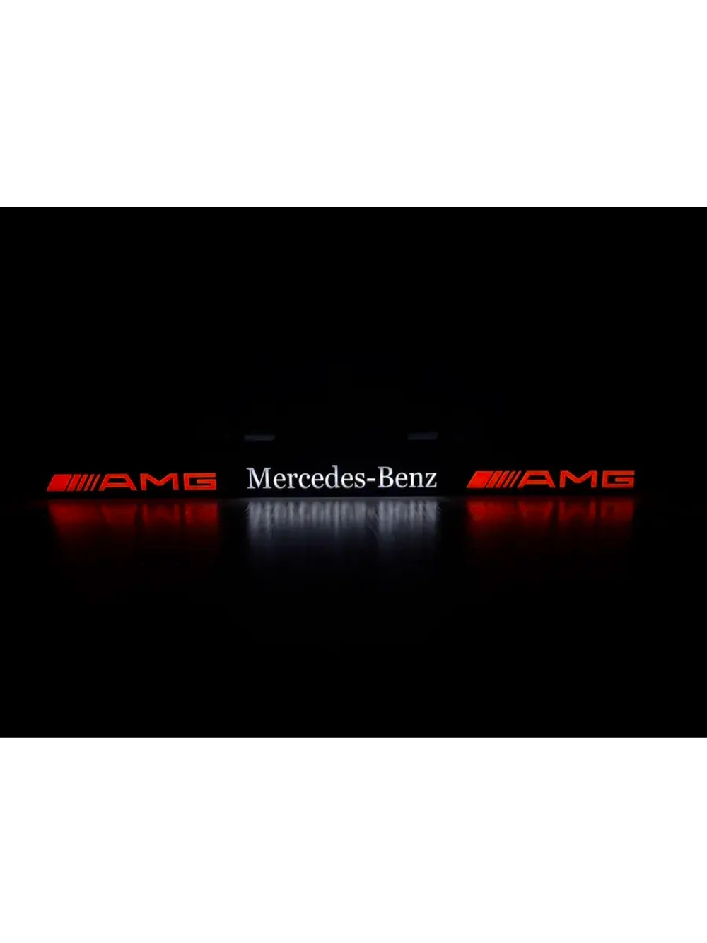 Рамка для номера с подсветкой. Mersedes AMG