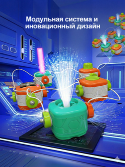 Конструктор магнитный NYU с двумя поездами - 99 деталей