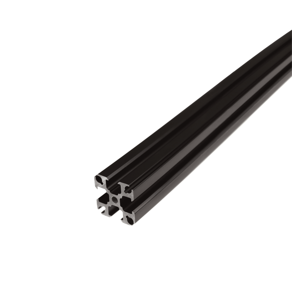 (REV-41-1569) 15mm Extrusion - 1m - 90° Ends - Black Anodized