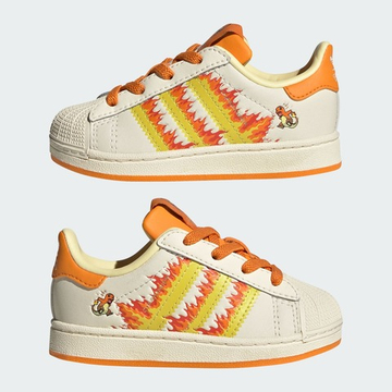 Adidas Adidas Кроссовки с эластичными шнурками Pokemon Superstar II, белый/оранжевый