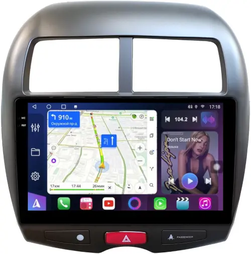 Магнитола для Mitsubishi ASX, Peugeot 4008, Citroen C4 Aircross 2010-2016 - FarCar S500-TS18 монитор 10.36" QLED на Android 14, CarPlay, 4G SIM-слот