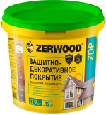 ZERWOOD ZDP АКВАЛАЗУРЬ Защитно-декоративное покрытие Орех 0,9кг ведро (ИжСинтез)