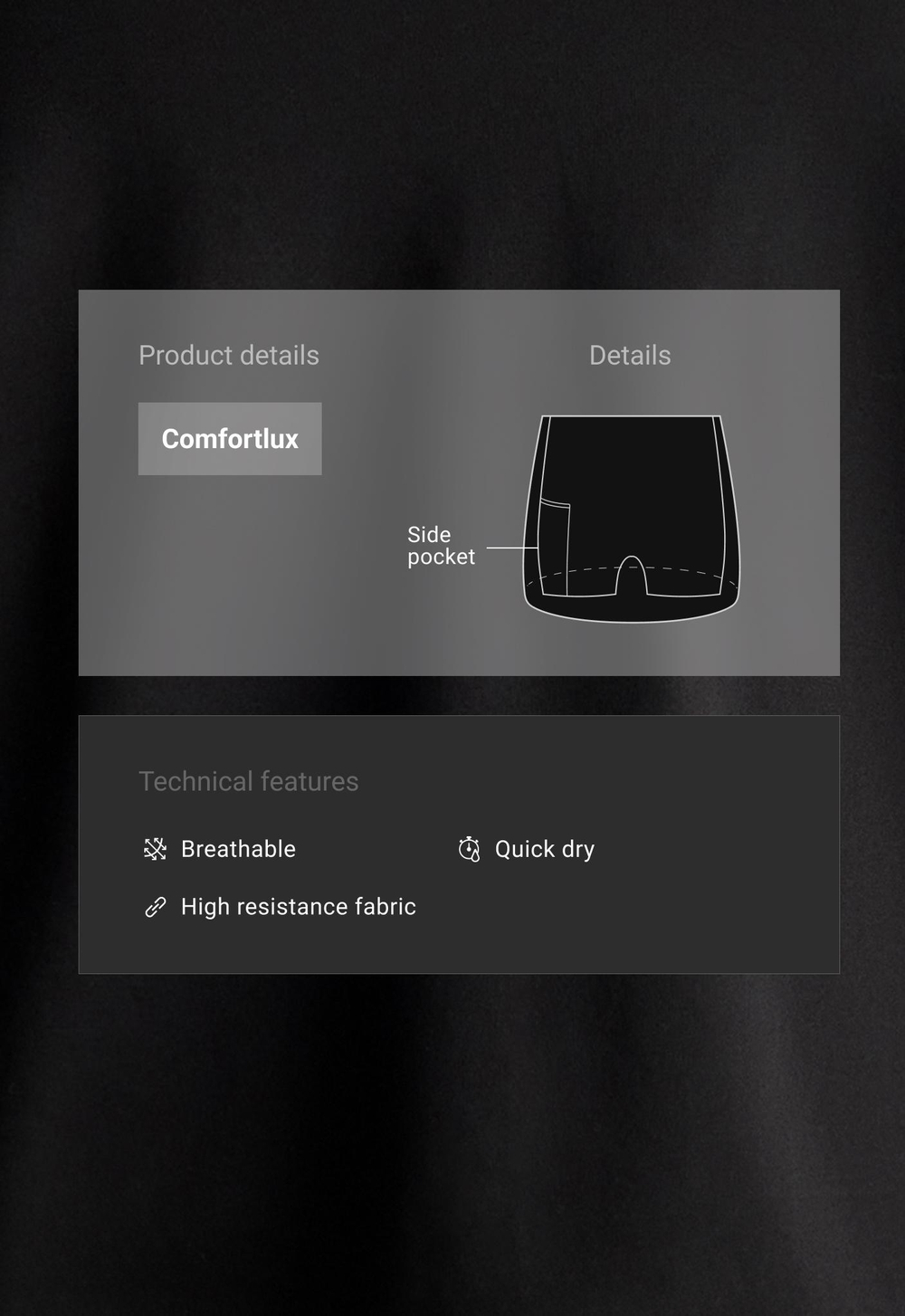 Oysho Мини-юбка Comfortlux с контрастной окантовкой, черный