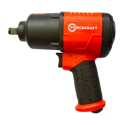 Пневмогайковерт ударный''Twin Hammer''с регулировкой 1/2''(720Hм,7500об/мин,6.3bar,236л/мин,штуцер 1/4'') FORCEKRAFT FK-RT-5270