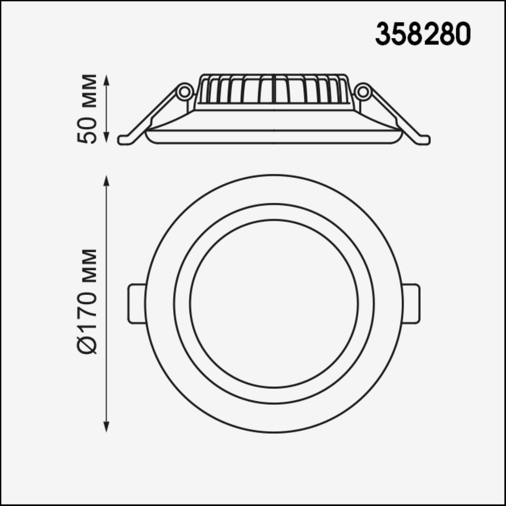 Встраиваемый светодиодный светильник Novotech JOIA 358280, IP20 LED 4000K 22W 85-265V