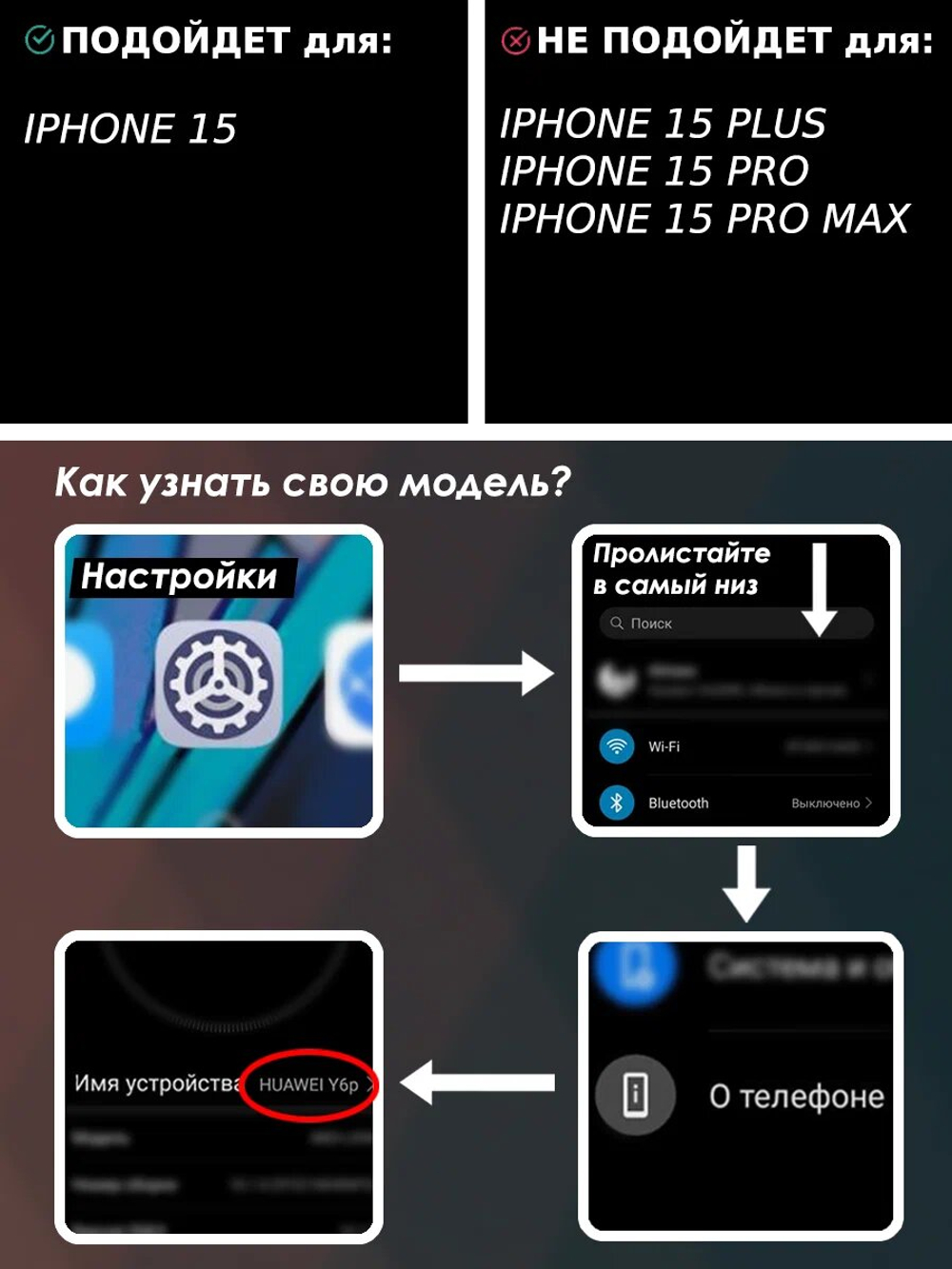 Дизайнерский чехол из пластика для IPHONE 15 с усиленной защитой камеры и глянцем