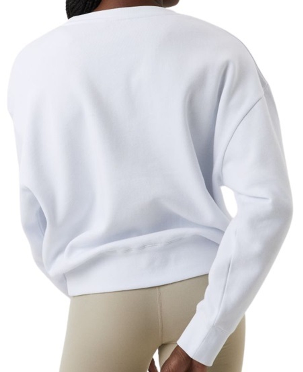 Женская Кофта теннисная Björn Borg Stockholm Boyfriend Crew - brilliant white