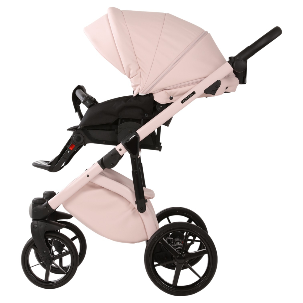 Детская универсальная коляска Adamex Chantal PRO Natura - CN-2-Rose (Светло-розовая экокожа)
