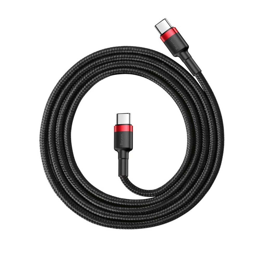 Кабель-зарядка Type-C на Type-C Baseus Cafule 100W 1м CATKLF-G91 красно-чёрный