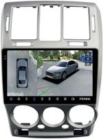 Магнитола для Hyundai Getz 2002-2011 (рамка большая серебро) - Teyes CC3-2K-360 монитор 9.5" 2K QLED на Android 10, Быстрая, CarPlay, 4G SIM-слот, 4 камеры в комплекте