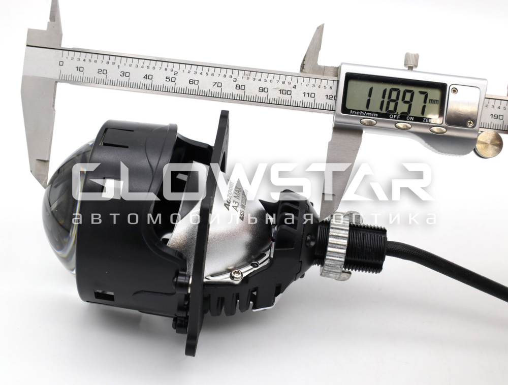 Билед модули Aozoom A3 Max 3.0 дюйма, 5500К, 12V, 49W/57W, крепление 3R и съемное гаечное (комплект, 2шт)