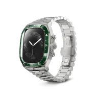 Корпус для Apple Watch CRCS46 - Серебристый/Зелёный