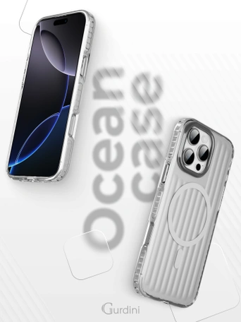 Чехол накладка iPhone 16 Pro Max 6.9" Gurdini Ocean Case (11) Metalic серебро