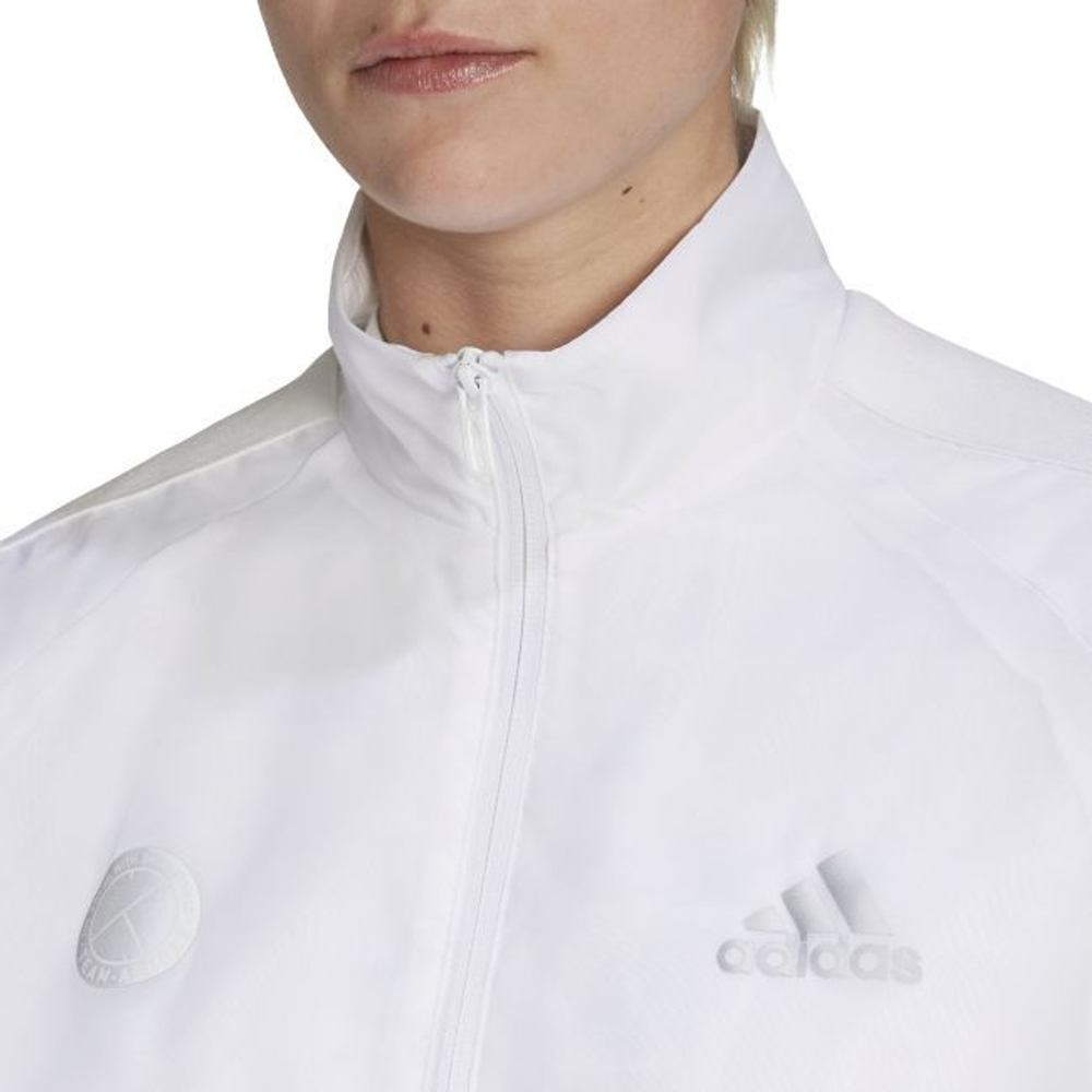 Женская Кофта теннисная Adidas Tennis Uniforia Jacket W - white/reflective silver/dash grey