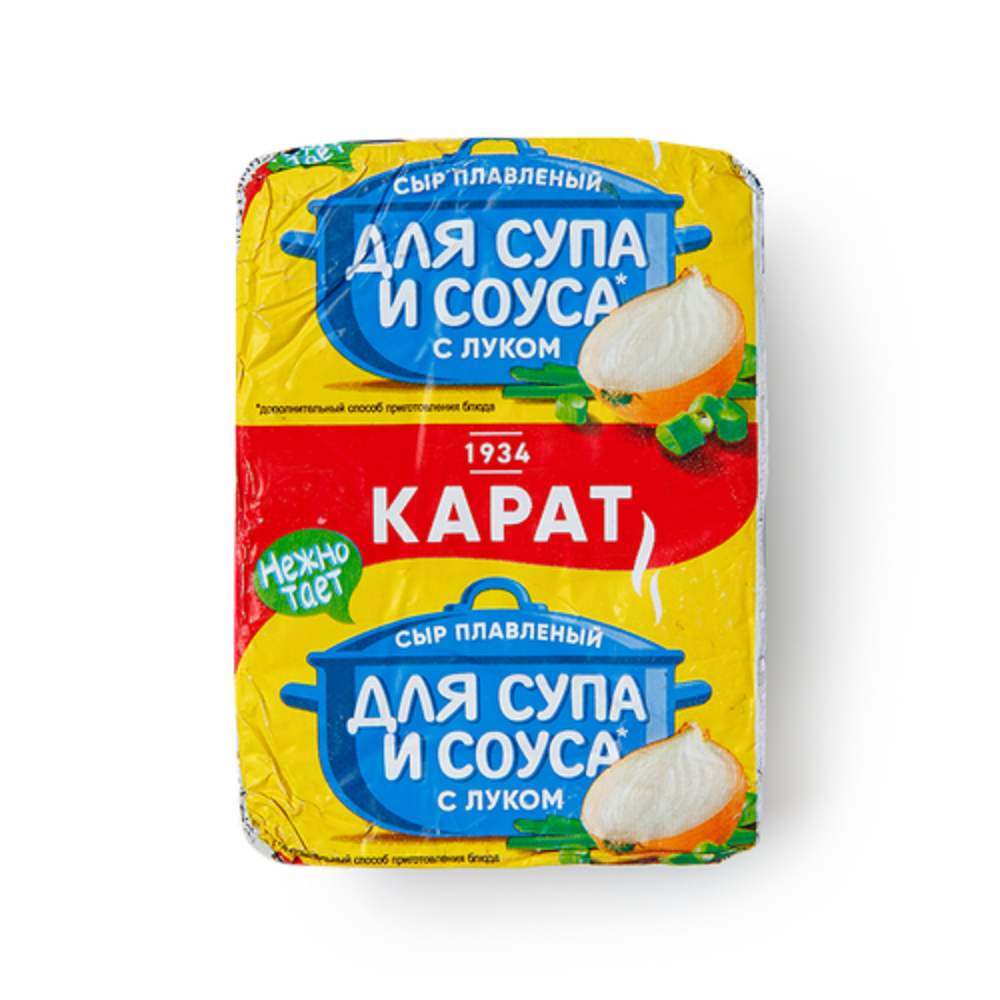 Сыр плавленый Карат для супа и соуса с луком 45% 90 гр