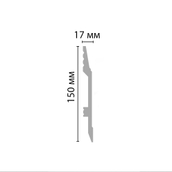 Плинтус напольный Decomaster D104 150х17х2000мм