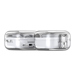 Прозрачный плотный чехол из TPU для наушников Samsung Buds4 и Buds 4 Pro, серия SECI Series от Dux Ducis, в комплекте с карабином