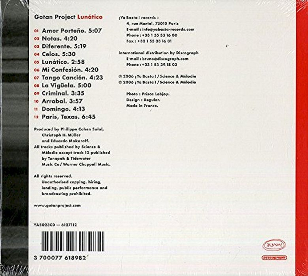 Gotan Project — Lunático (CD)