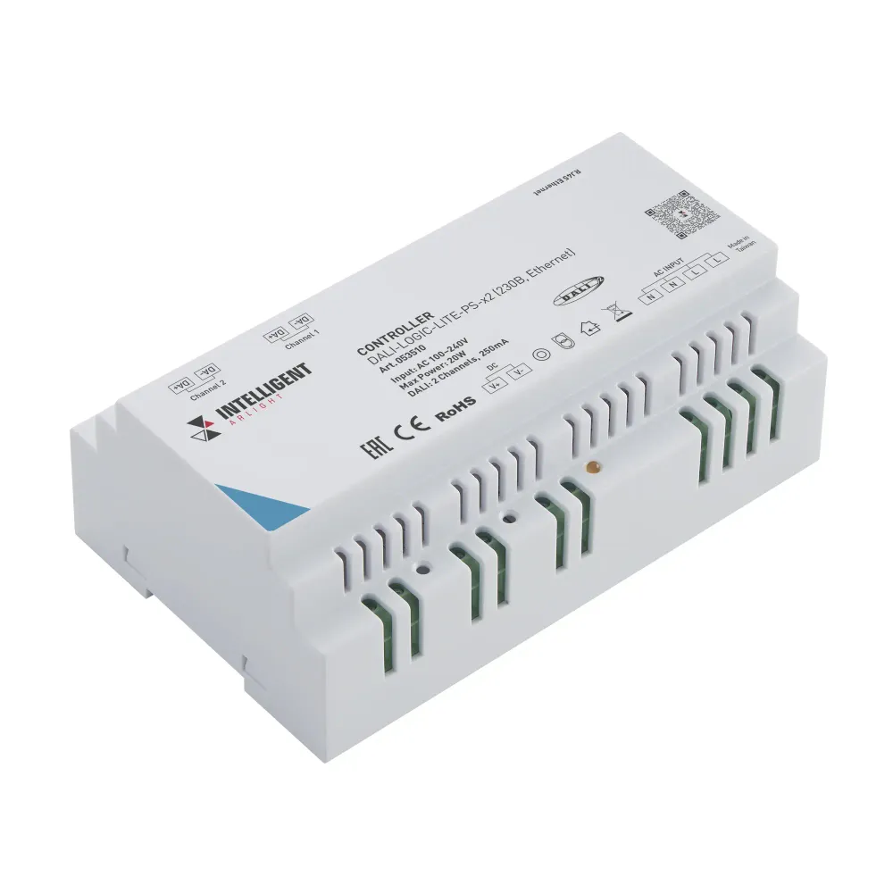 INTELLIGENT ARLIGHT Контроллер DALI-LOGIC-LITE-PS-x2 (230B, Ethernet) (IARL, IP20 Пластик, 2 года) INTELLIGENT ARLIGHT Контроллер DALI-LOGIC-LITE-PS-x2 (230B, Ethernet) (IARL, IP20 Пластик, 2 года)